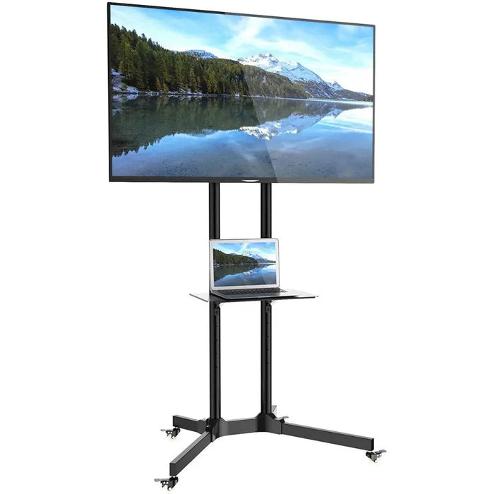 Techly Floor Trolley with Shelf Support LCD / LED / Plasma