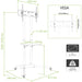 Techly Floor Trolley with Shelf Support LCD / LED / Plasma