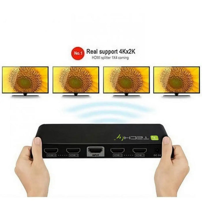 Techly HDMI сплитер 4-посочен 4K*2K IDATA HDMI-4K4