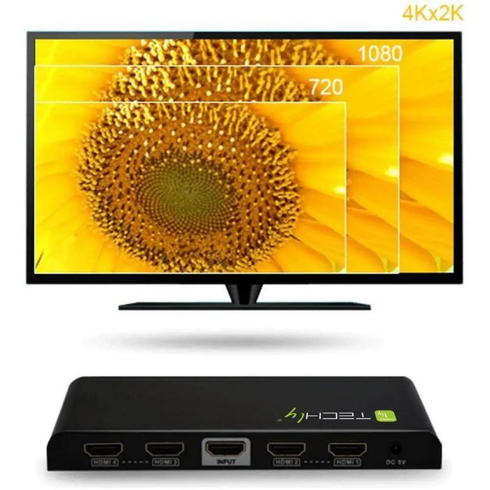 Techly HDMI сплитер 4-посочен 4K*2K IDATA HDMI-4K4