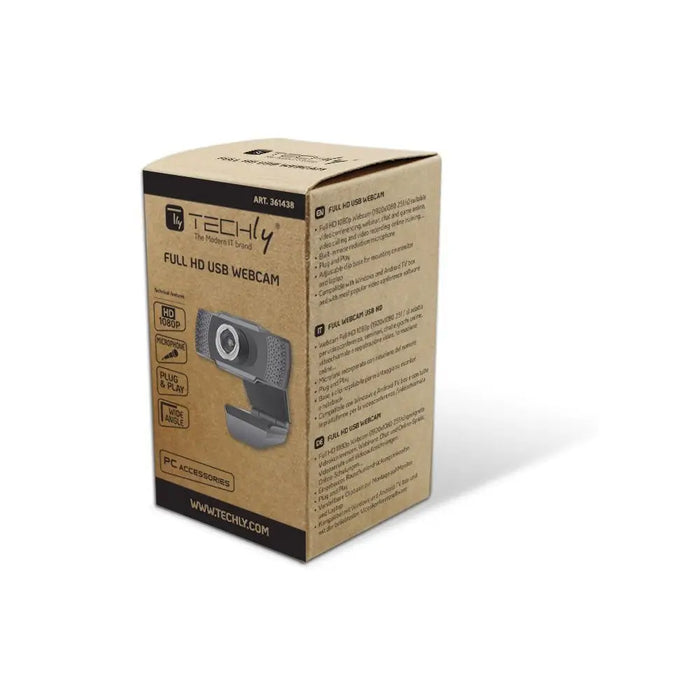 Techly I- -60T уеб камера 1920 x 1080 пиксела USB 2.0 Черен
