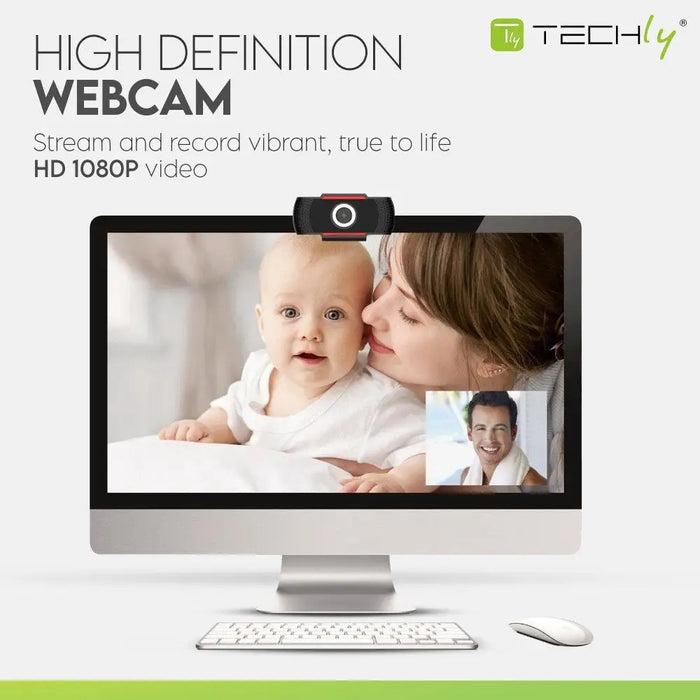 Techly I- -60T уеб камера 1920 x 1080 пиксела USB 2.0 Черен