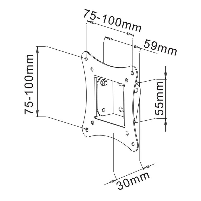 Techly ICA-LCD-900 76,2 cm (30’’) Черен