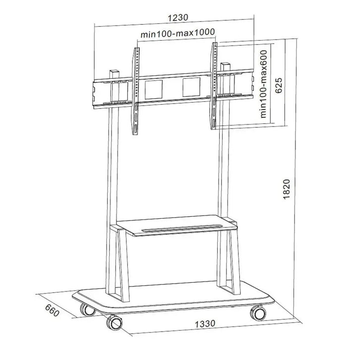Techly ICA TR31 стойка за дисплей за табели 3,05 м (120’’)