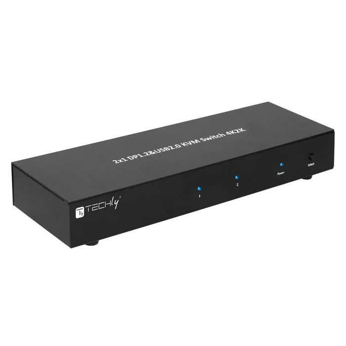 Techly IDATA DP-KVM2 KVM превключвател черен