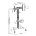 Techly Trolley Floor Support with Shelf LCD TV/LED 32-65’’