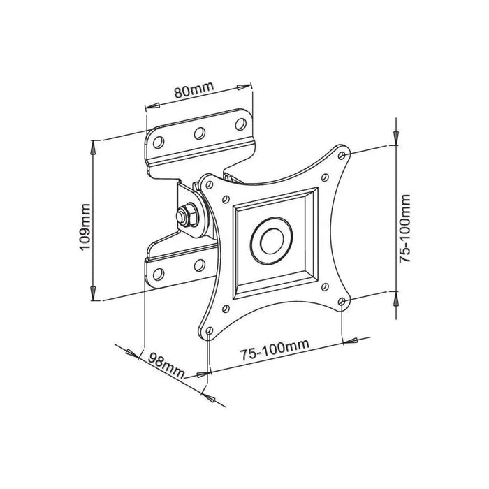 Techly Wall Support за LCD LED 13-30’’ Full Motion White’