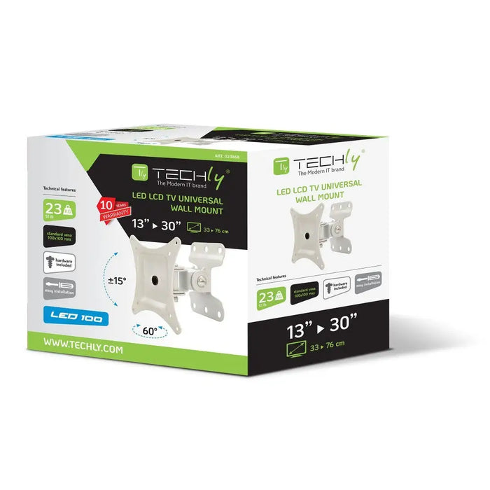 Techly Wall Support за LCD LED 13-30’’ Full Motion White’