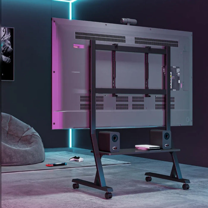 Подова стойка Techly с рафт за 45-90" LCD/LED/плазмен телевизор