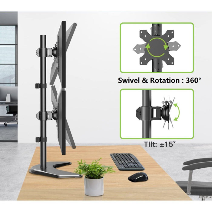 Techly ICA-LCD 2520V стойка за монитор / стойка 68,6 cm (27") Desk Black