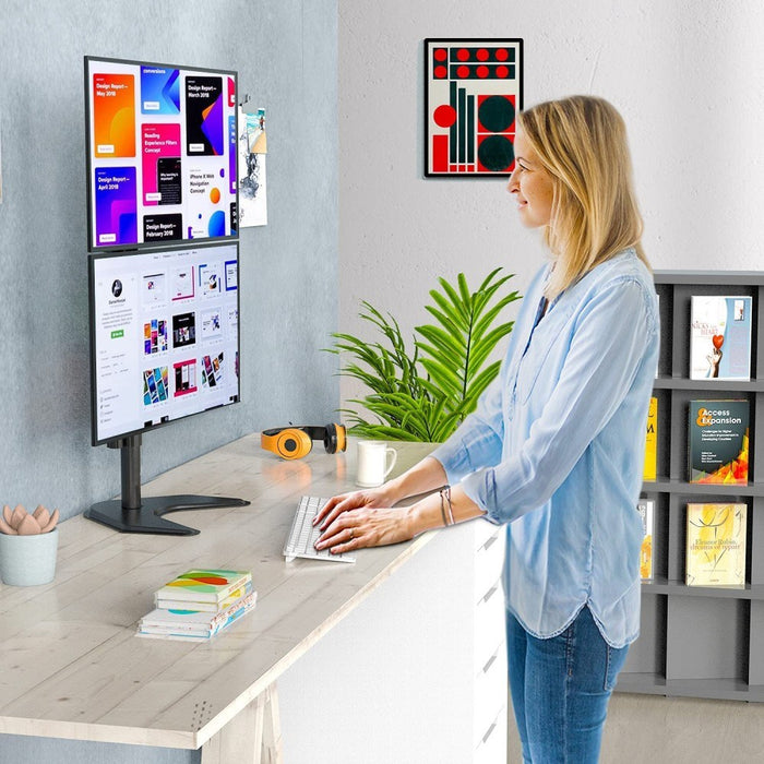 Techly ICA-LCD 2520V стойка за монитор / стойка 68,6 cm (27") Desk Black