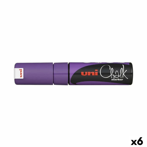 Течни тебеширени маркери Uni-Ball PWE-8K Виолетов (6 Части)