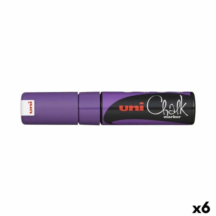 Течни тебеширени маркери Uni-Ball PWE-8K Виолетов (6 Части)