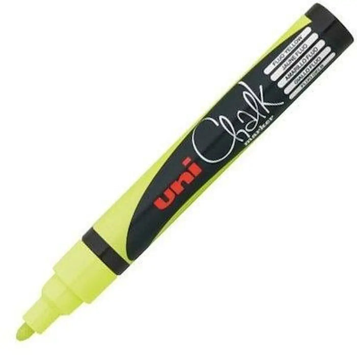 Течни тебеширени маркери Uni-Ball PWE-5M Жълт (6 Части)
