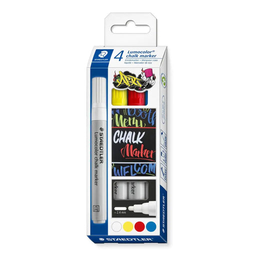 Течни тебеширени маркери Staedtler Lumocolor 344 4 Части