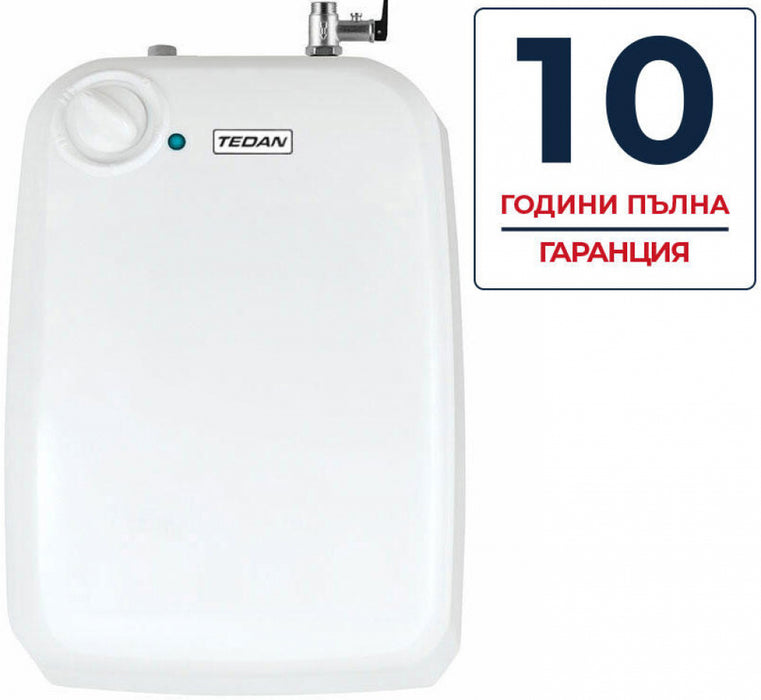 Обемен бойлер Tedan Mini INOX 8л под мивка
