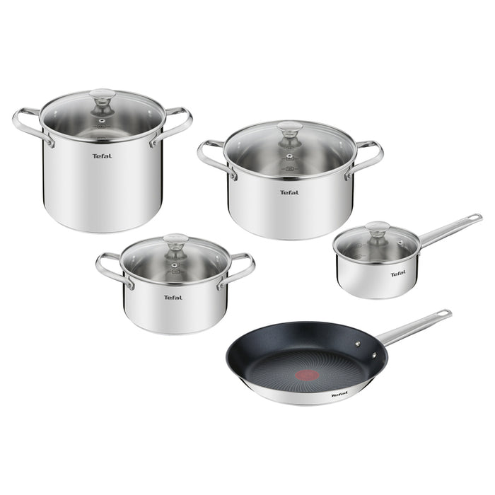 КОМПЛЕКТ СЪДОВЕ ЗА ГОТВЕНЕ 9 ЧАСТИ COOK EAT SS TEFAL B922S955