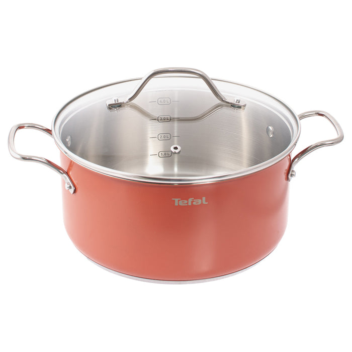 ТЕНДЖЕРА С КАПАК 24CM SENSATION ORANGE TEFAL
