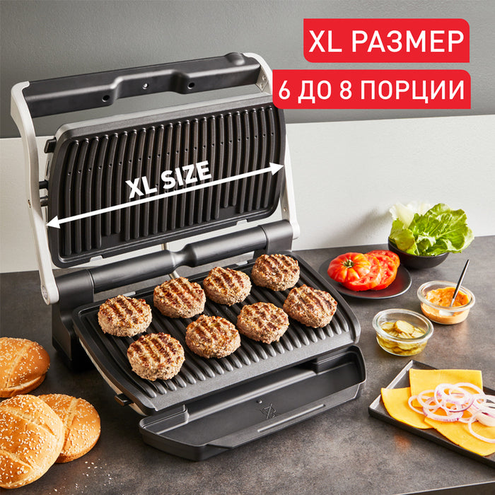 ГРИЛ OPTIGRILL+XL TEFAL GC728D10 OPTIGRILL+XL АВТОМАТИЧНИ ПРОГРАМИ, СИВ, КАПАК, 2000 W