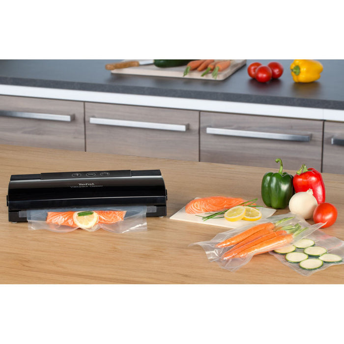 Vacuum device, Tefal VT254070 Vacupack classic plastic, automatic "vaccum &amp; seal", 18 bags included, vertical storage, seal functions