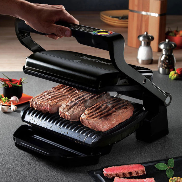 ГРИЛ TEFAL GC712834 OPTIGRILL+ BLK АВТОМАТИЧНИ ПРОГРАМИ, ЧЕРЕН, 2000 W