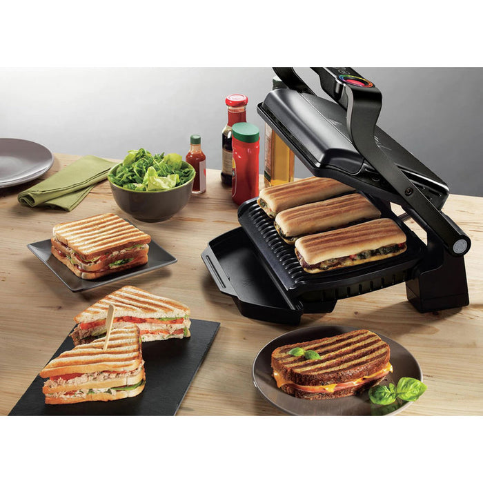 ГРИЛ TEFAL GC712834 OPTIGRILL+ BLK АВТОМАТИЧНИ ПРОГРАМИ, ЧЕРЕН, 2000 W