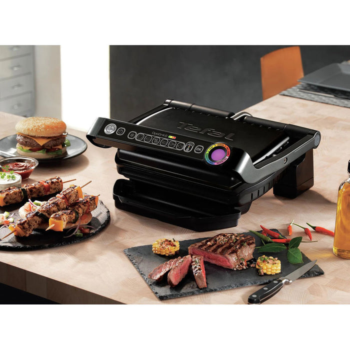 ГРИЛ TEFAL GC712834 OPTIGRILL+ BLK АВТОМАТИЧНИ ПРОГРАМИ, ЧЕРЕН, 2000 W