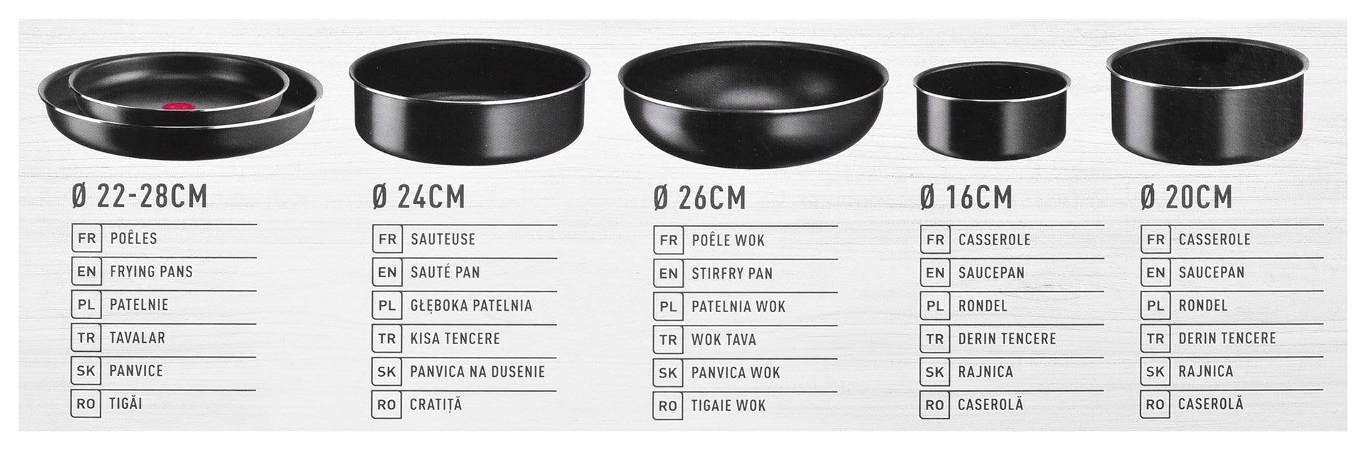 Комплект тенджери от 13 части TEFAL Ingenio Easy Cook Clean