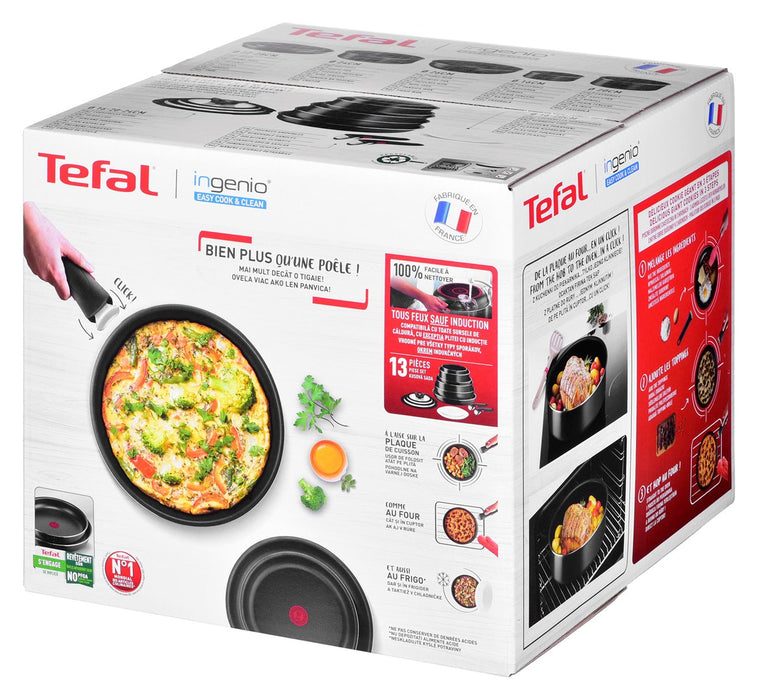 Комплект тенджери от 13 части TEFAL Ingenio Easy Cook Clean