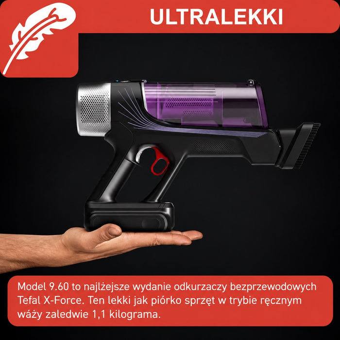 Безжична прахосмукачка TEFAL X-Force Flex 9.60, 100 AW, 45 мин