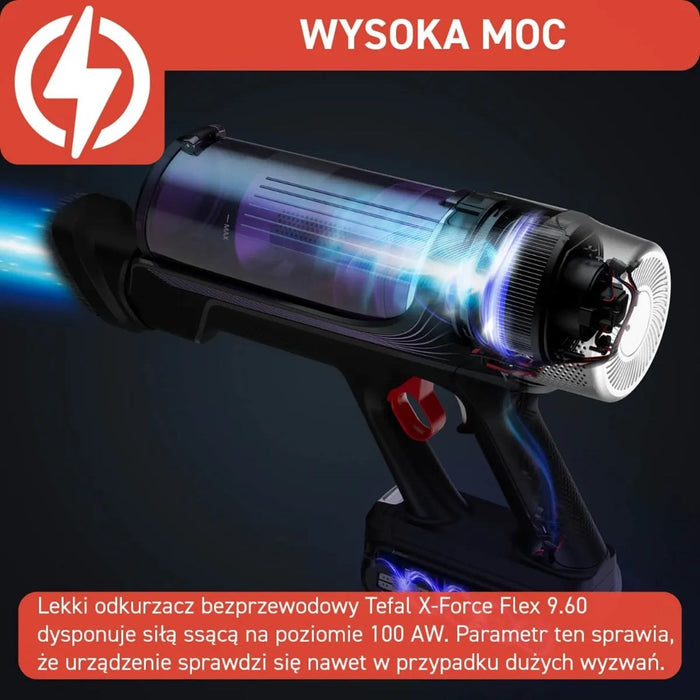 Безжична прахосмукачка TEFAL X-Force Flex 9.60, 100 AW, 45 мин