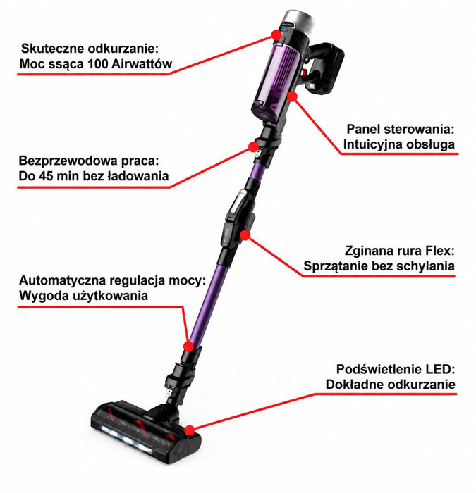 Безжична прахосмукачка TEFAL X-Force Flex 9.60, 100 AW, 45 мин