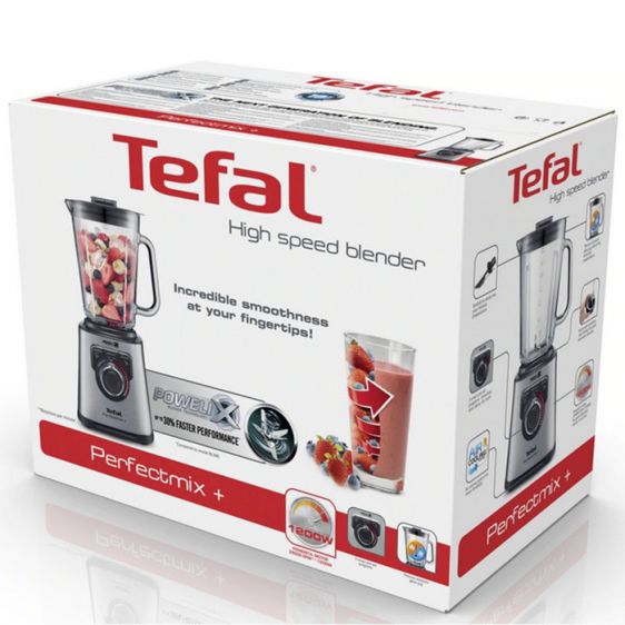 Blender, Tefal BL811D38, Mastermix Premium Blender, 1200 W, Thermo jug of impact glass, Total capacity: 2l, Speed ​​control button, 6 removable blades