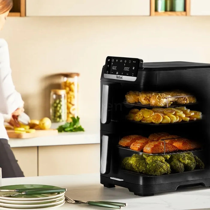 Tefal EY7568E0 Crispy Stack Af Genius+Acc Черен
