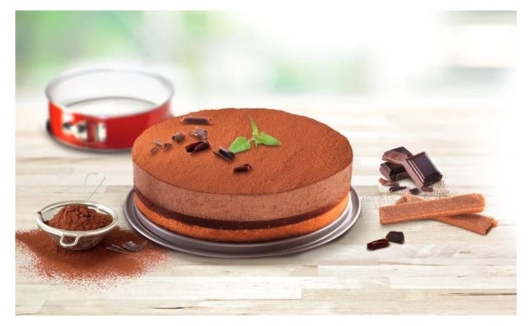 Разглобяема форма за печене Tefal - Spring27 Kser Std Delibake, 27 cm, червена