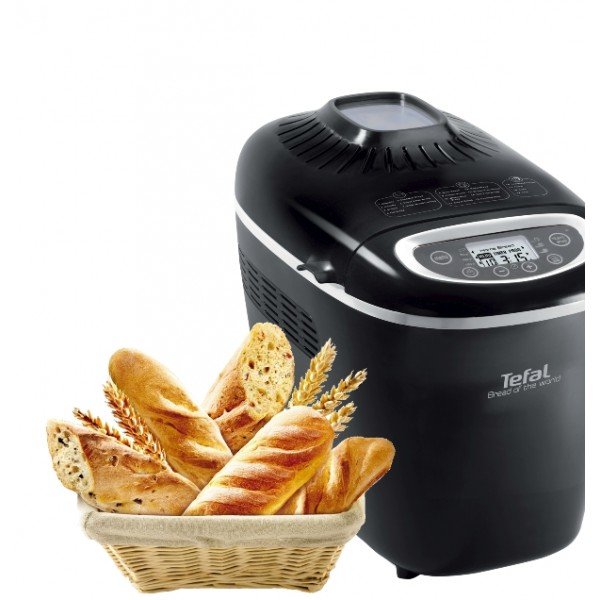 Bread maker, Tefal PF611838, Bread Maker, 1600W, Load 750/1000/1500 g, 19 Programs, 3 Levels of firing, black