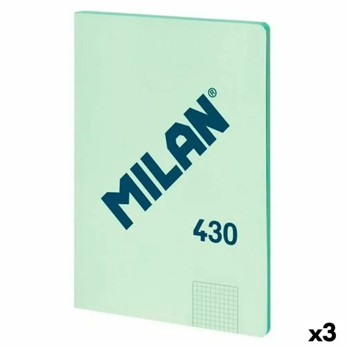 Тефтер Milan SERIE 1918 Зелен A4 48 Листи (3 броя)