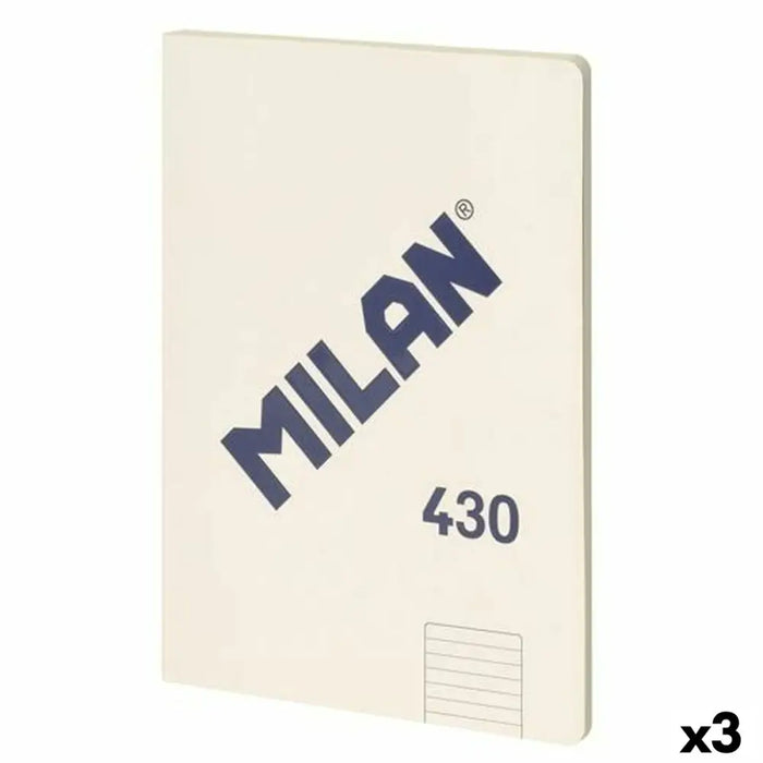 Тефтер Milan 430 Бежов A4 48 Листи 21 x 29,7 cm (3 броя)