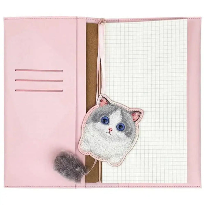 Тефтер Nimmy 2в1 + химикал розов комплект Big Eyed Pet 2.0
