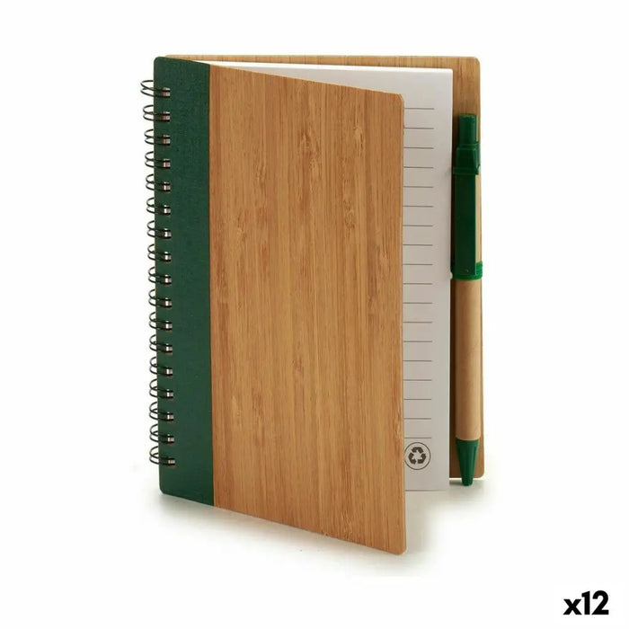 Тефтер със Спирала и Химикал Pincello 1 x 16 x 12 cm Бамбук