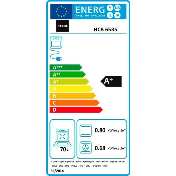 Фурна за вграждане TEKA HCB 6535 Black Glass