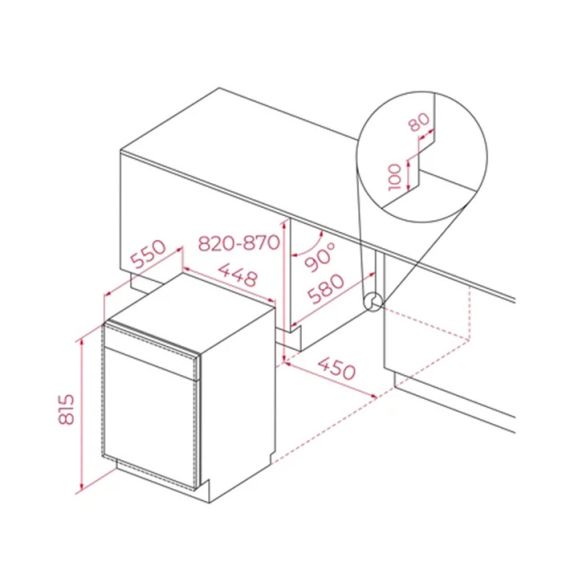 Съдомиялна за вграждане TEKA DFI 74860, 45 см, 10 комплекта