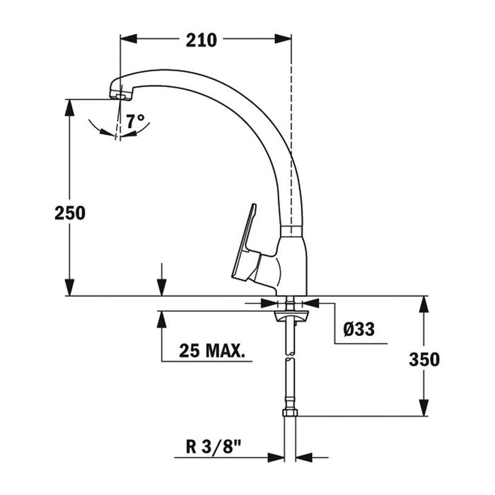 СМЕСИТЕЛ ЗА КУХНЯ TEKA MF-2 ВИСОК