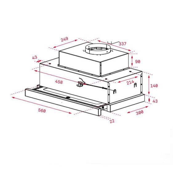 Абсорбатор за вграждане TEKA CNL 6610, 60 см, телескопичен, 40436830