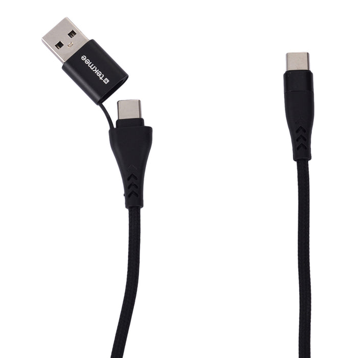 КАБЕЛ 60W USB-C 1M БЯЛ TEKMEE