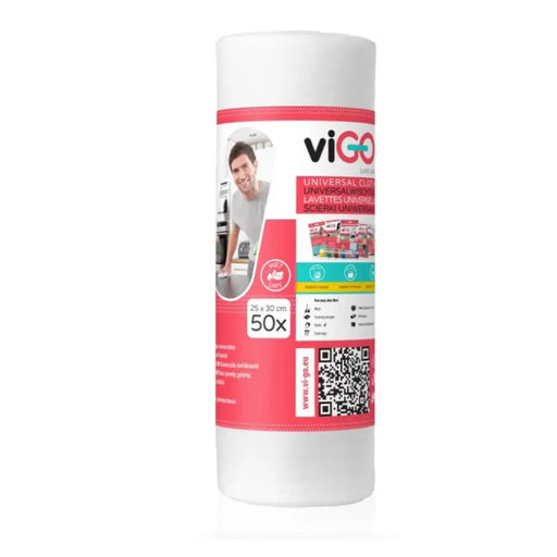 ТЕКСТИЛНА КЪРПА НА РОЛКА БЯЛА 50 БР. PREMIUM VIGO