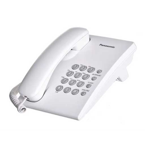Телефон Panasonic KX TS500PDW Аналогов телефон Бял