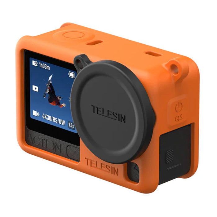 Силиконов защитен калъф Telesin за DJI Osmo Action 6 (оранжев)