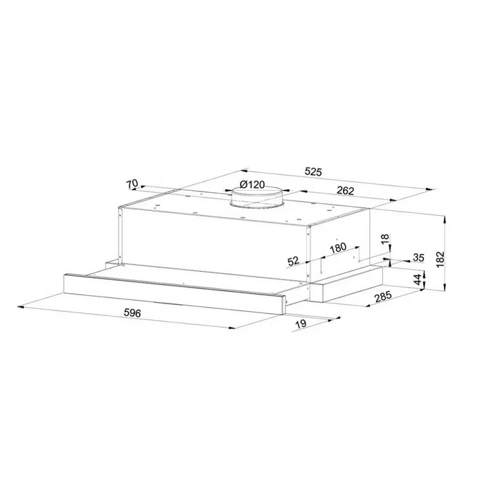 Телескопичен аспиратор MAAN Corona 2 G 60 315 m3/h Черен