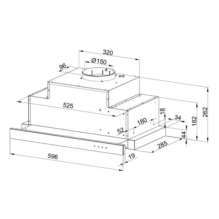 Телескопичен аспиратор MAAN Corona Touch Bis 60 635 m3/h